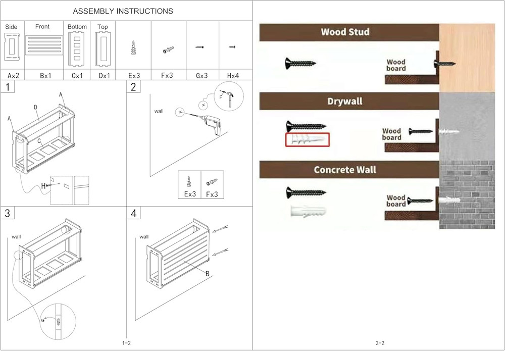 Wall-Mounted Router Shelf with Cable Management - Solid Wood, White Finish