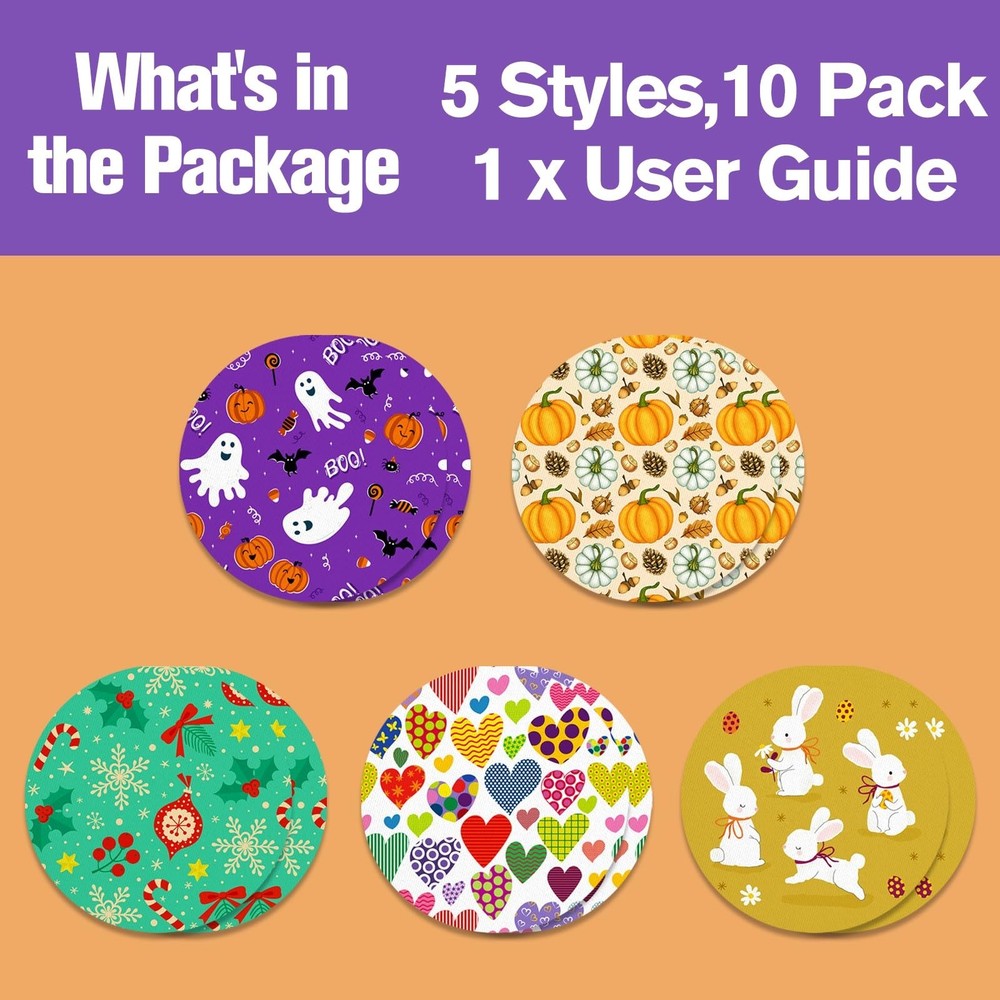 Libre 3 Sensor Covers Waterproof,10 Pack Breathable & Flexible Stickers for L...