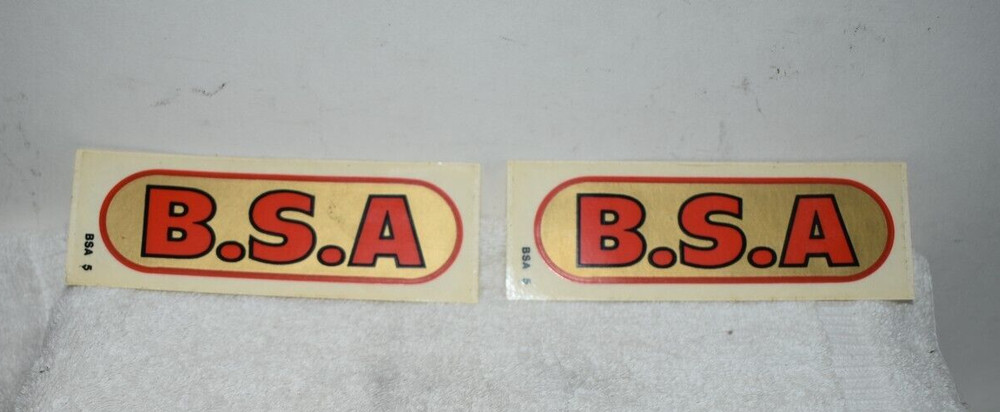 BSA  C15 Trials Fuel Tank Emblems  (PAIR) NOS   HR1