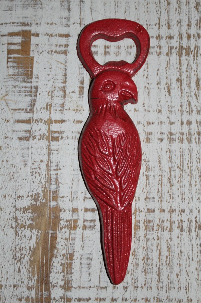 Parrot / Anchor Bottle Openers, Cast Iron, 4 items DB