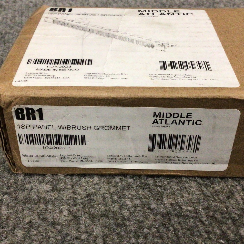 BRI Middle Atlantic 1SP Panel W/Brush Grommet