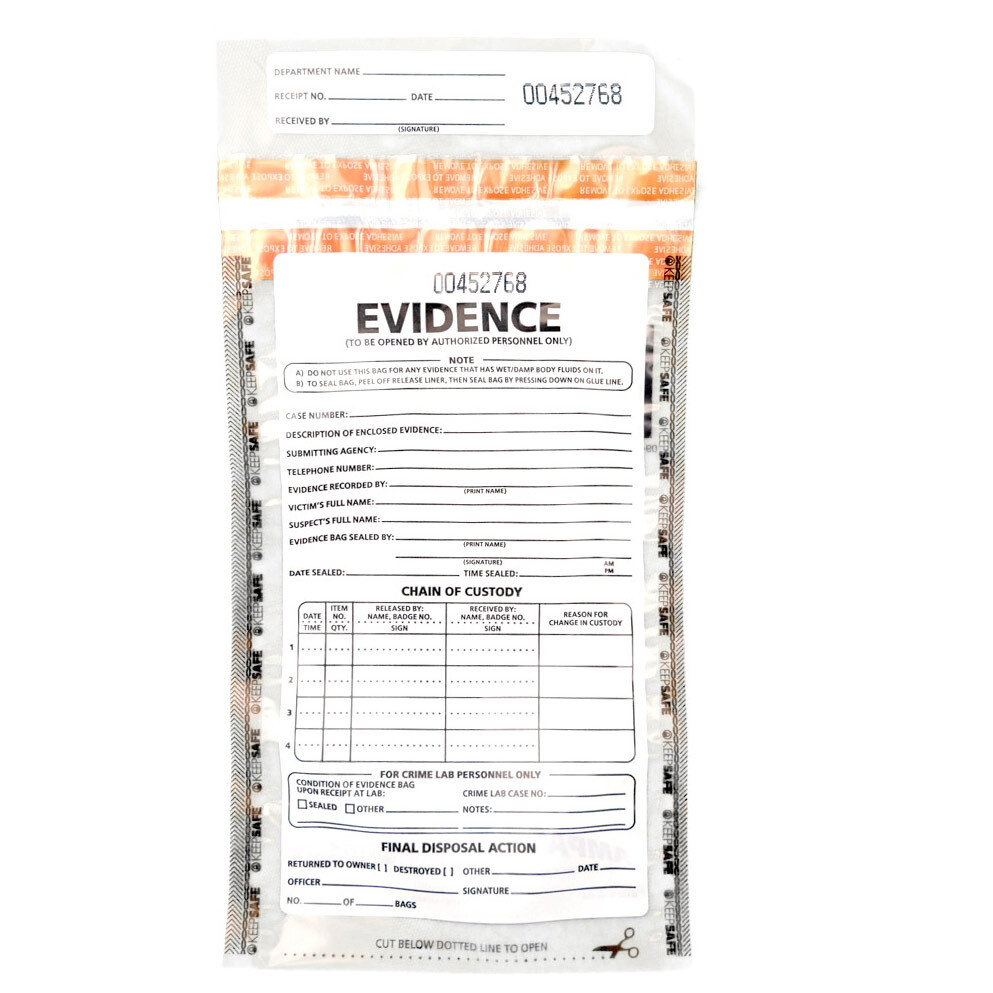 Plastic Evidence Bags, 100 pack Choose Small Medium or Large