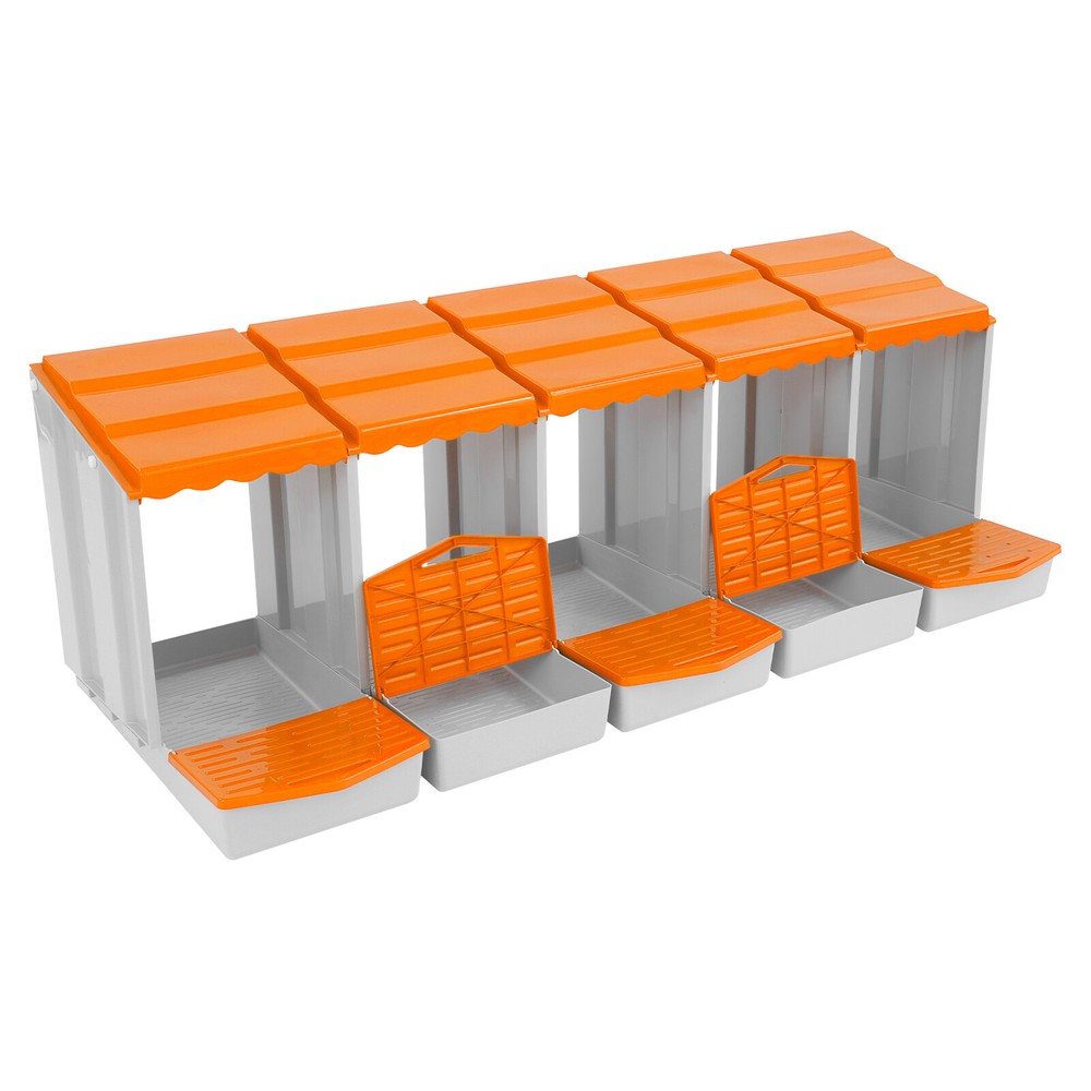 5-Compartment Chicken Nesting Box, Chicken Nest Laying Box with Egg Collection