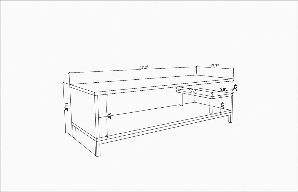 Decorotika Reily Low-Profile 47'' TV Stand / Console Table