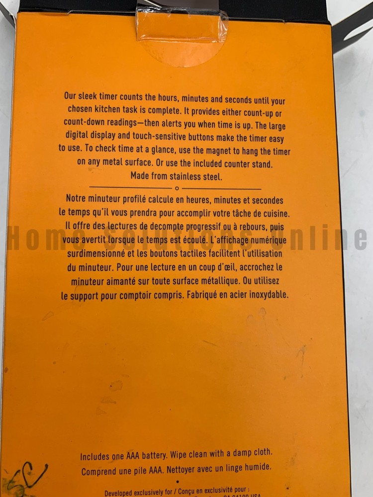 Williams Sonoma Digital Compact Magnetic Timer 3" #S2003A