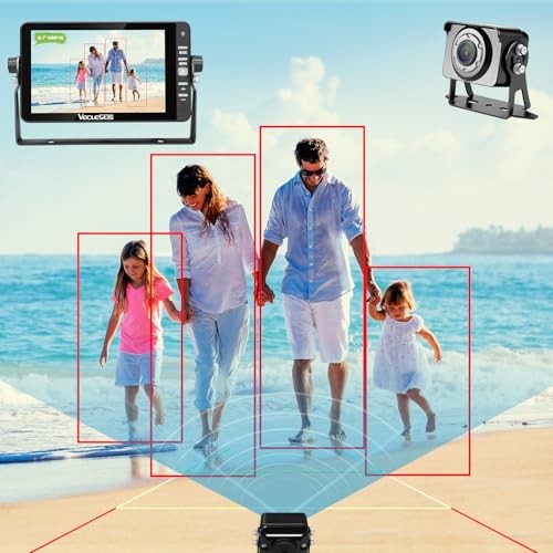 Backup AI Camera for Trucks,VAS Wire Reversing AI Camera VAS System black