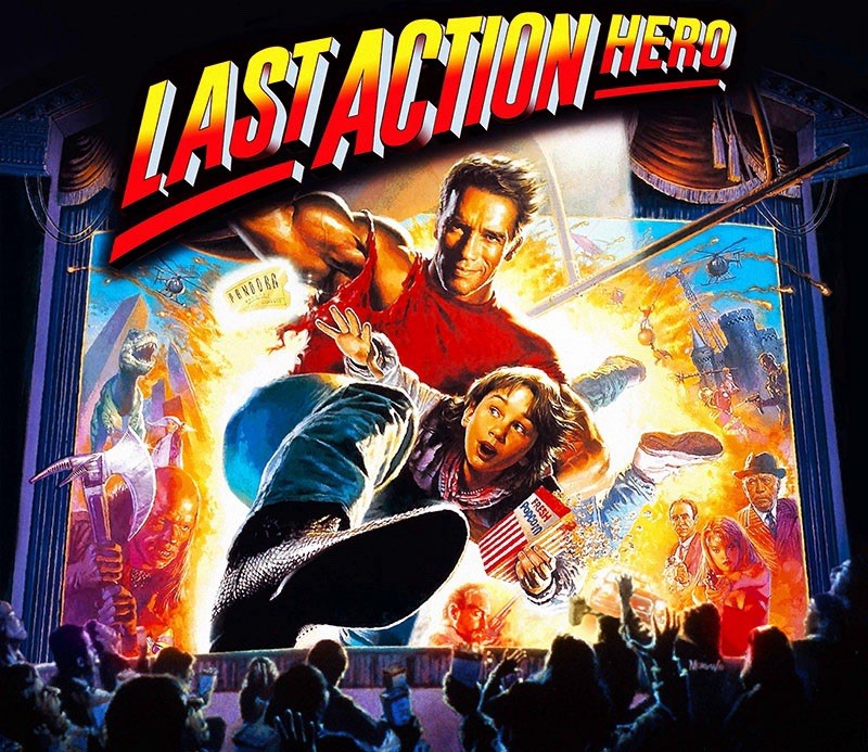 Last Action Hero (1993) Hand-drawn Artwork. Schwarzenegger, Danny Devito Prop