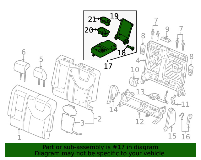 Genuine Ford Armrest Assembly FT4Z-5867112-AF