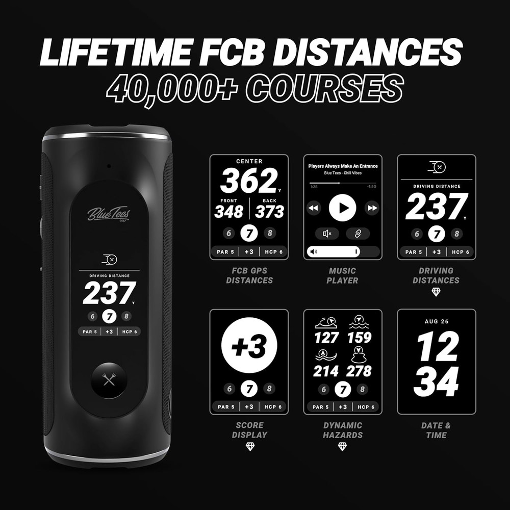 Player+ GPS Speaker with Touch Screen Display, 10+ Hours Battery, 40,000+ Course