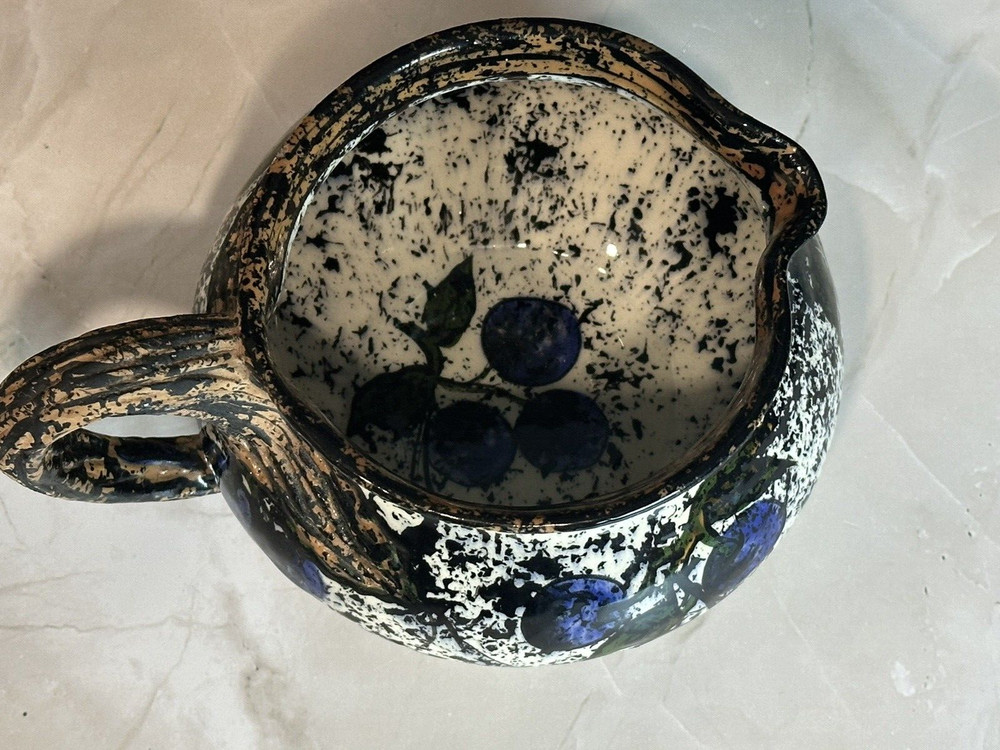 Art Pottery Small Pitcher/Creamer Signed Hand Painted