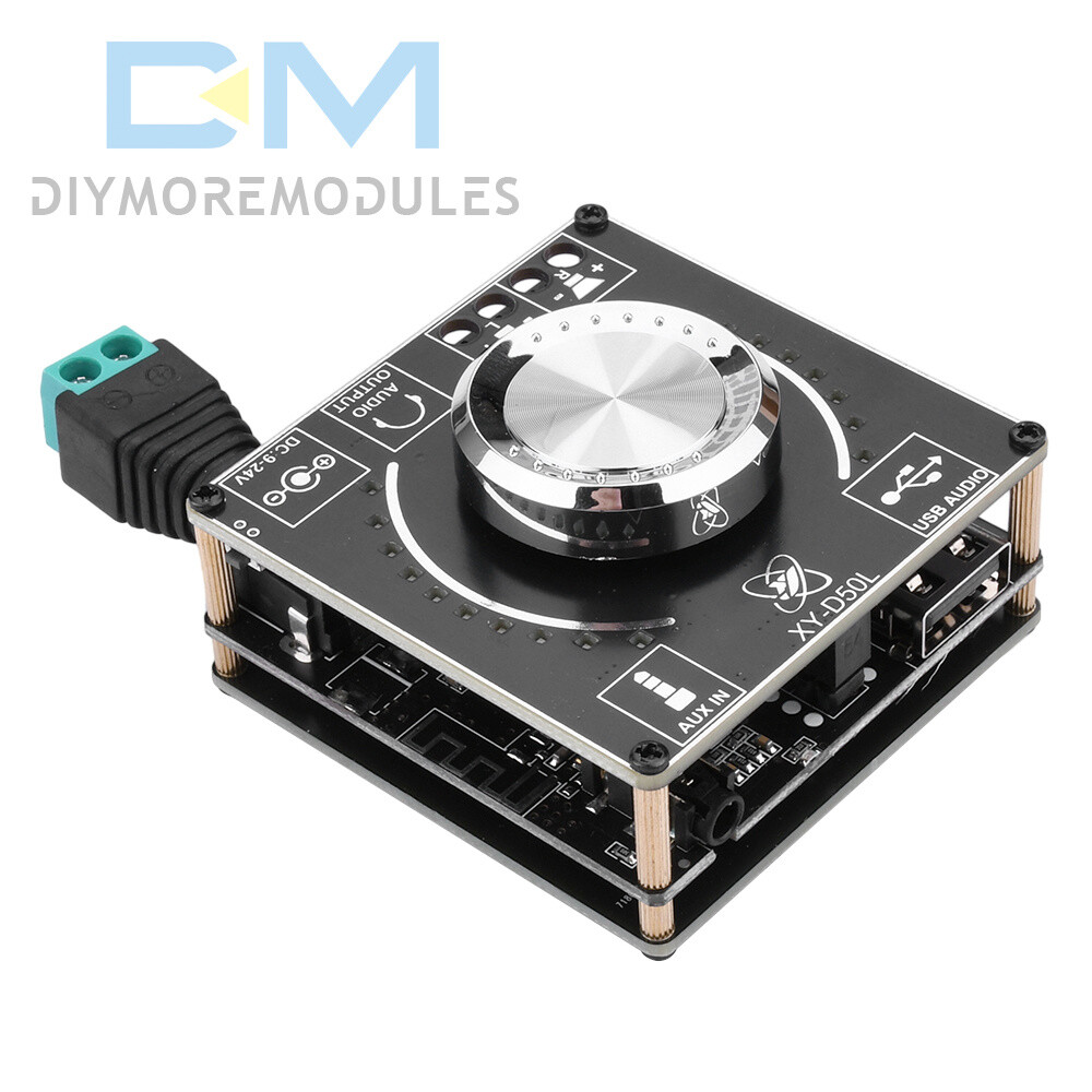Bluetooth 5.1 D50L Stereo Digital Power Audio Amplifier Board+Light APP Control
