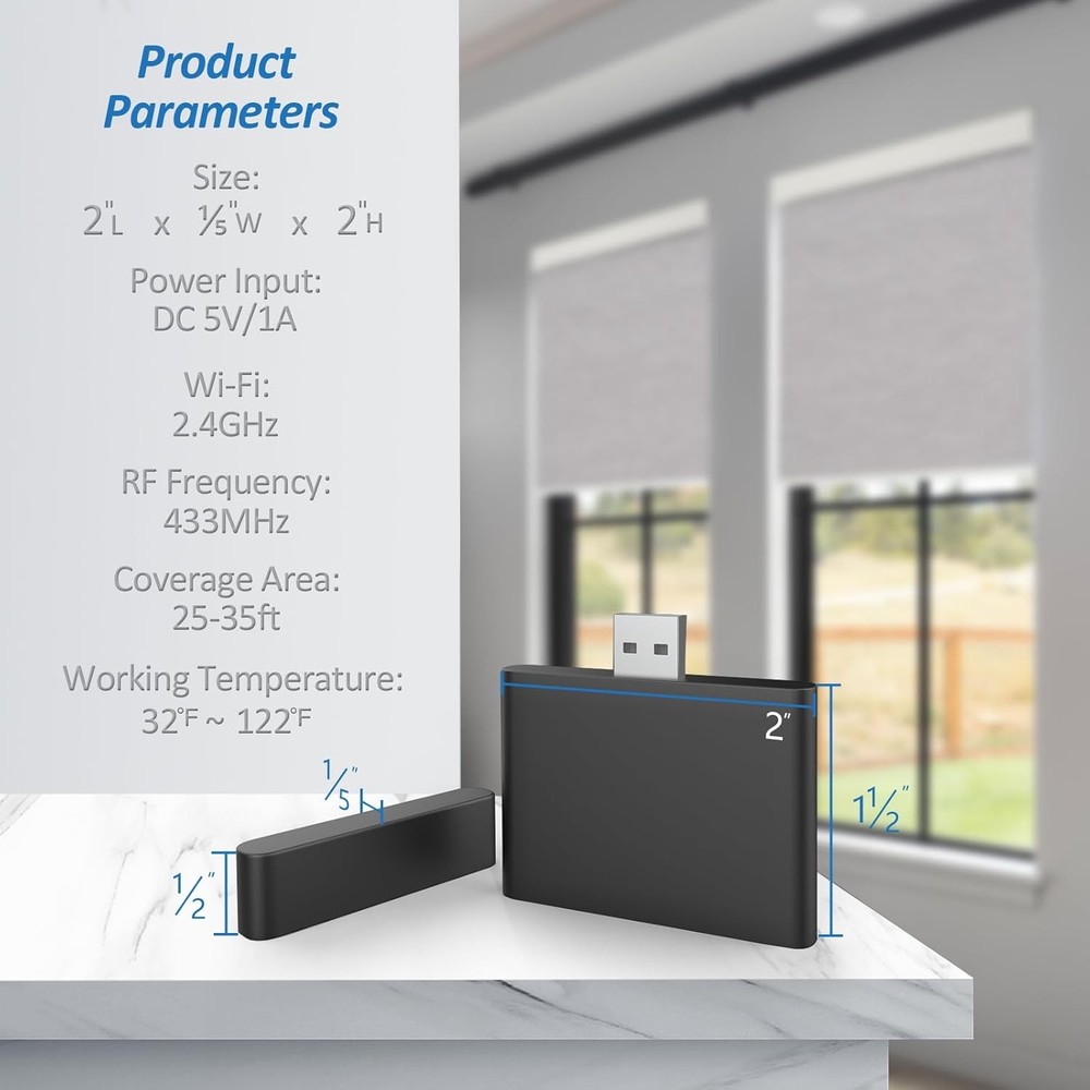 Hub for Motorized Blinds, Required Gateway for APP & Voice Control, Compatible w