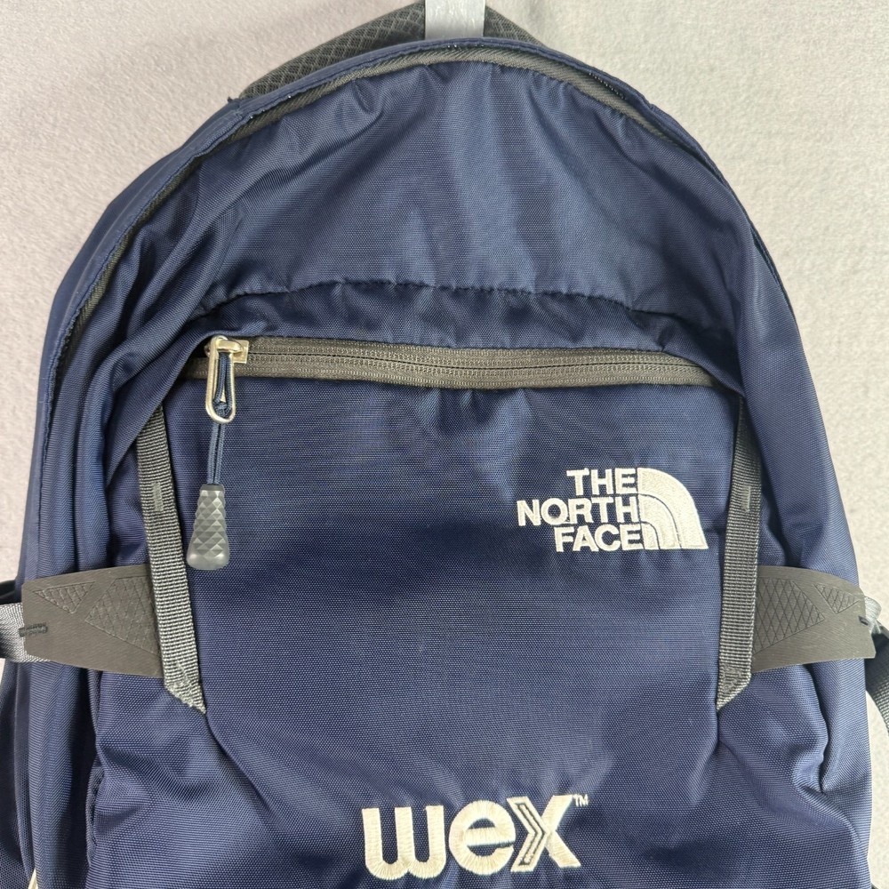 The North Face Fall Line Backpack Navy Blue Gray FlexVent Hiking Outdoors EDC