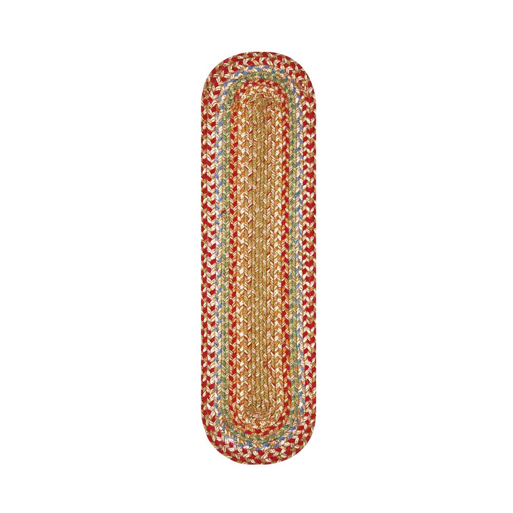 Azalea Oval Table Runner - 11"x36" Multicolor - Handcrafted with Jute - Rich ...