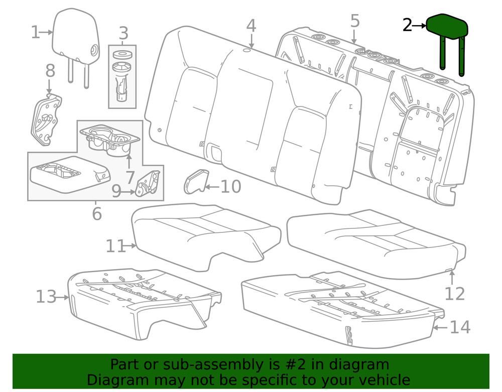 Genuine GM Headrest 85720302