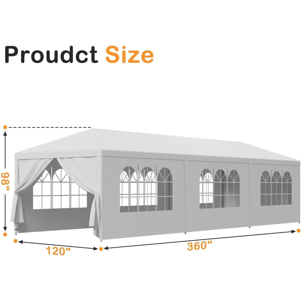 Large Backyard Canopy Tent with Removable Walls