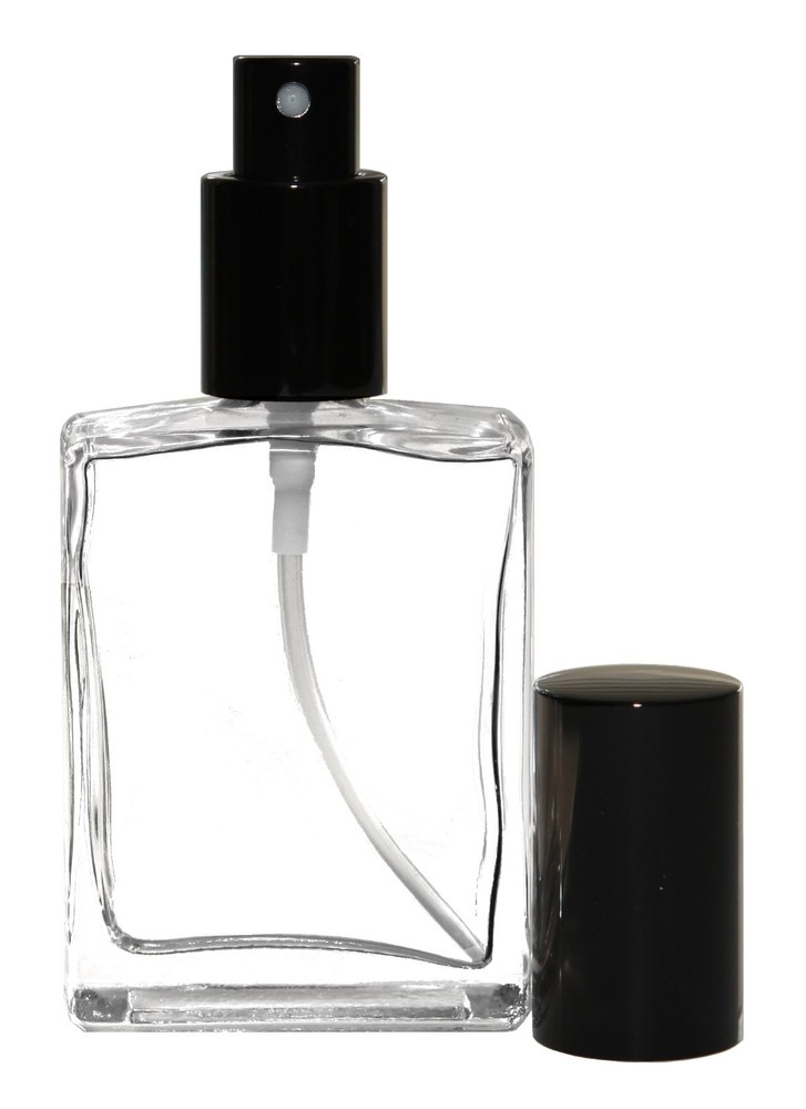Perfume/Cologne Atomizer Empty Refillable Glass Bottle Black Sprayer 2 oz 60ml