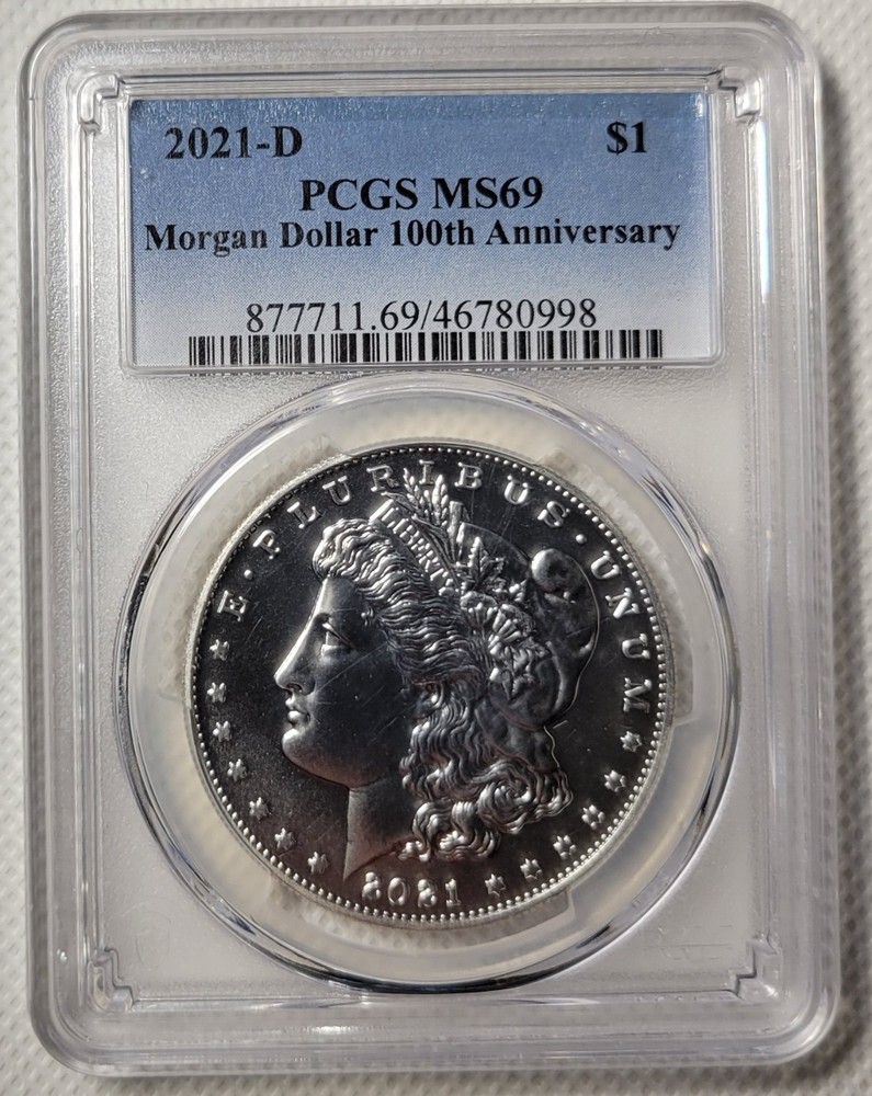 2021-D MORGAN Silver Dollar 100th Anniversary PCGS MS69