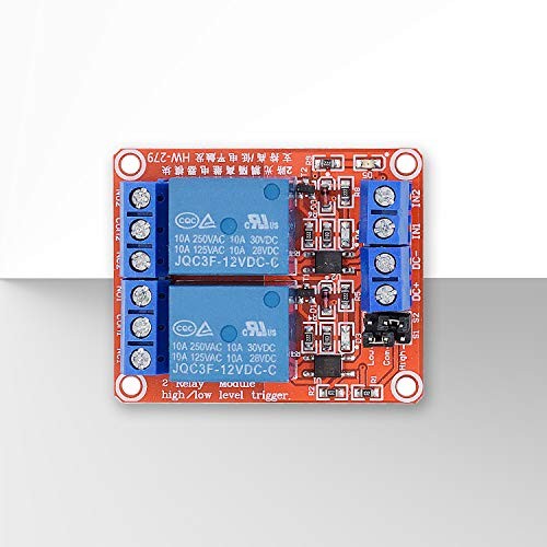 [2-Pack] DC 12V Relay Module 2-Channel Relay Switch with Optocoupler 2CH-12V-2