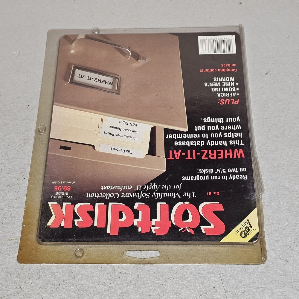 Soft Disk Wherz-It-At Software Collection Apple II 5.25