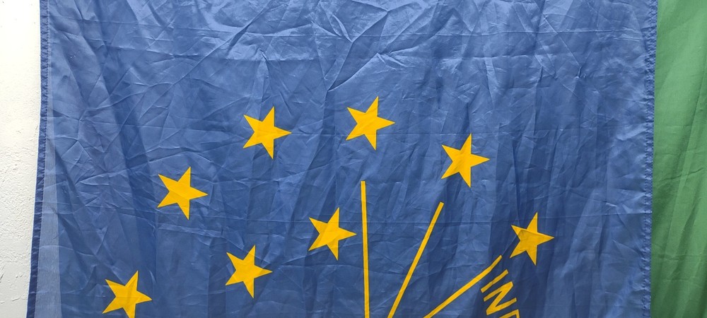 Indiana Flag 35x60 Blue Gold