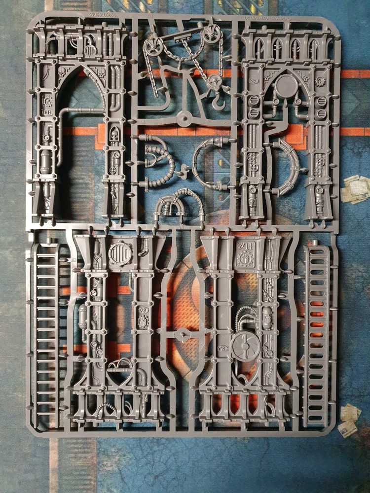 Walkway support struts. Sector Mechanicus 40k Kill Team terrain.