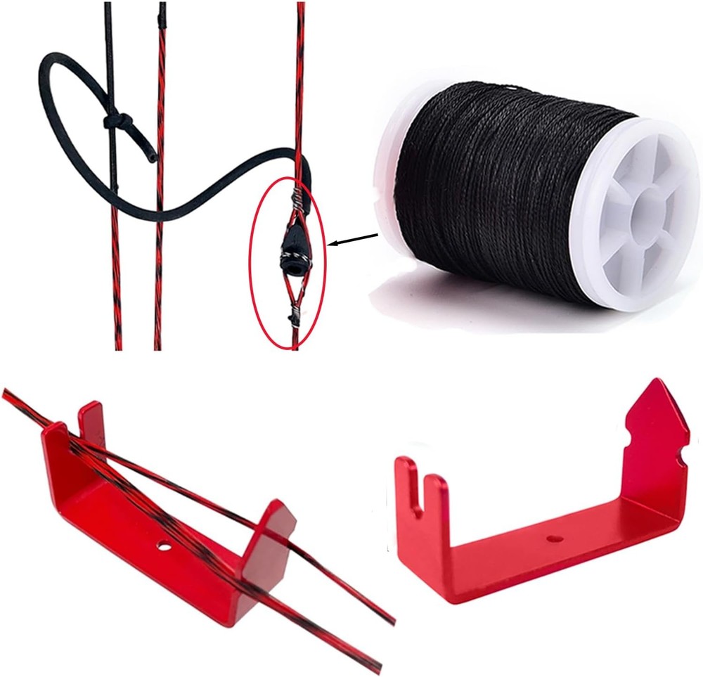 Archery Bow String Separator Tool and Bowstring Serving Thread 131 Black