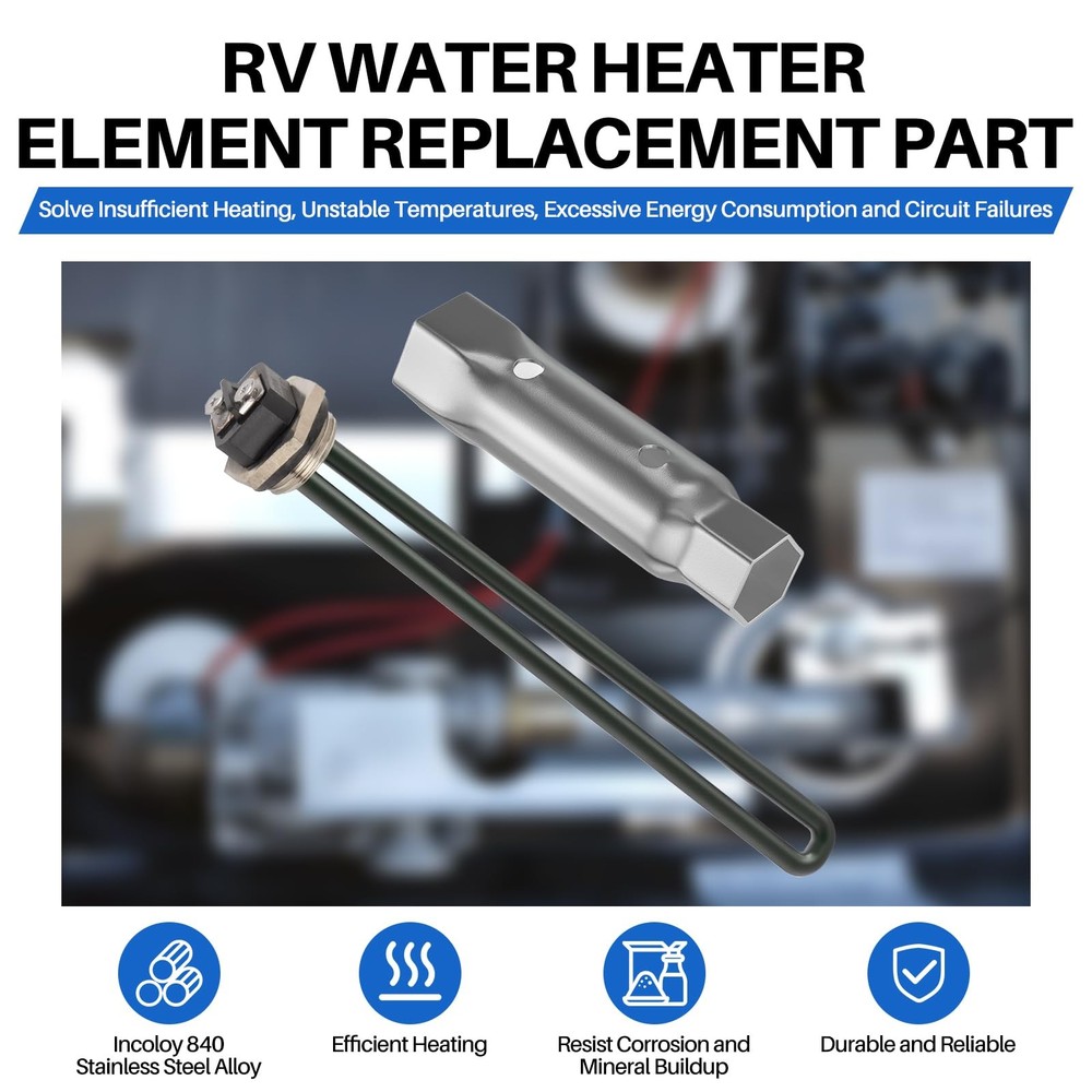 Lrichy 110V/120V RV Water Heater Screw-In Electric Heating Element Black