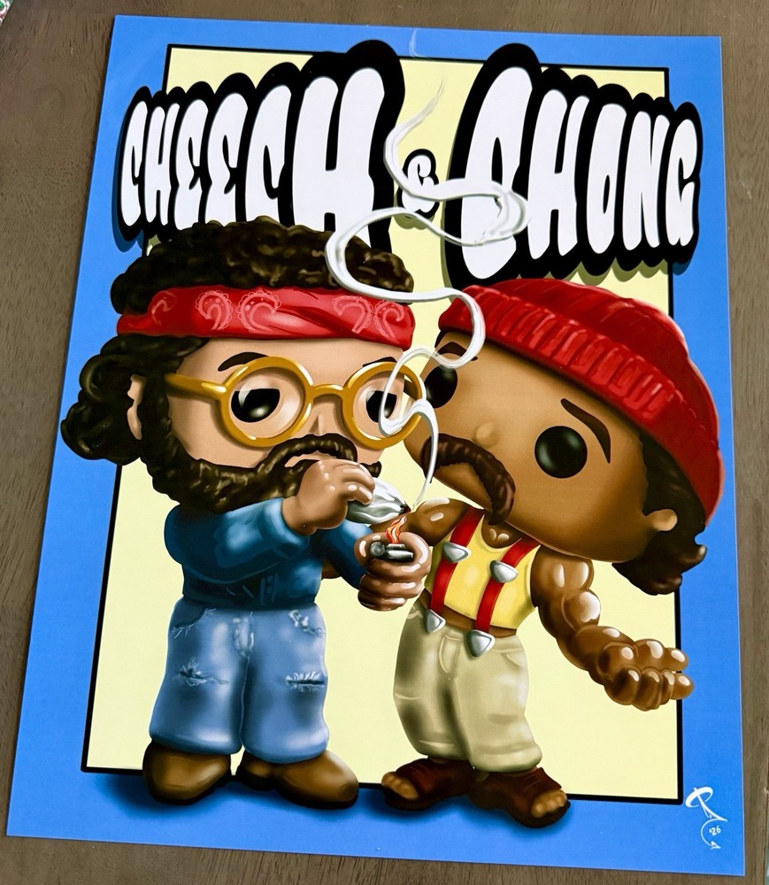 Cheech and Chong funko Style print