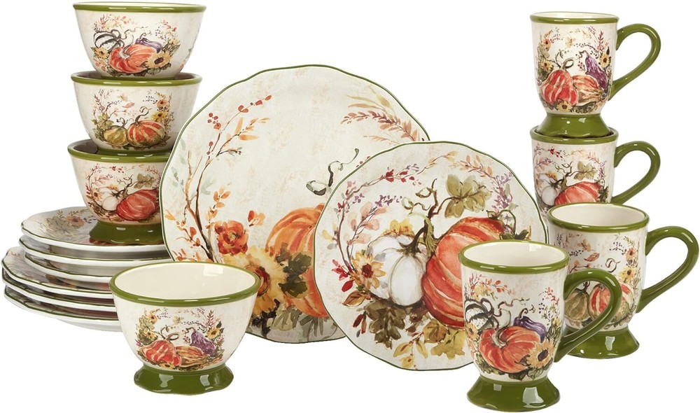 Certified International Harvest Morning 16 pc Dinnerware Set, Multicolor