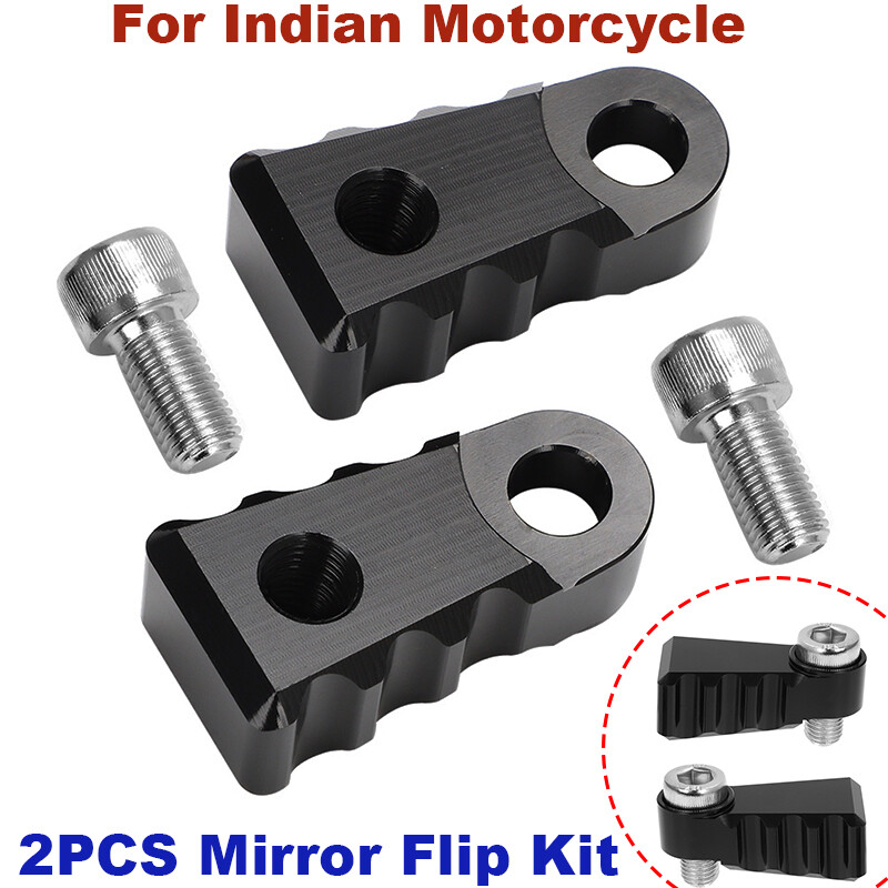 2 X Mirror Flips For Indian Motorcycle Chief Chieftain Challenger Springfield