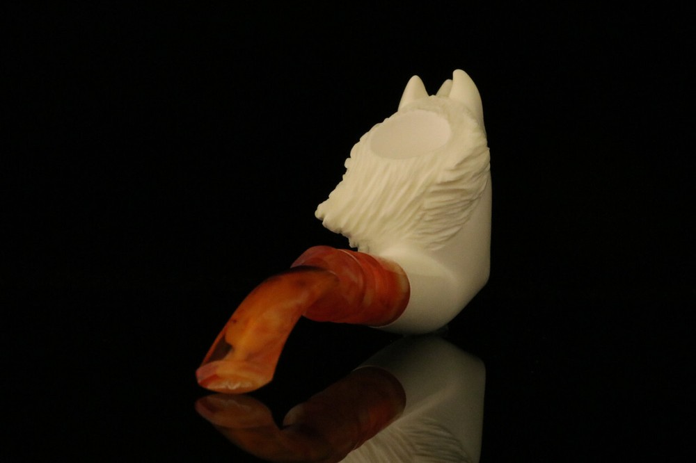 Unicorn Block Meerschaum Pipe with custom case M1813