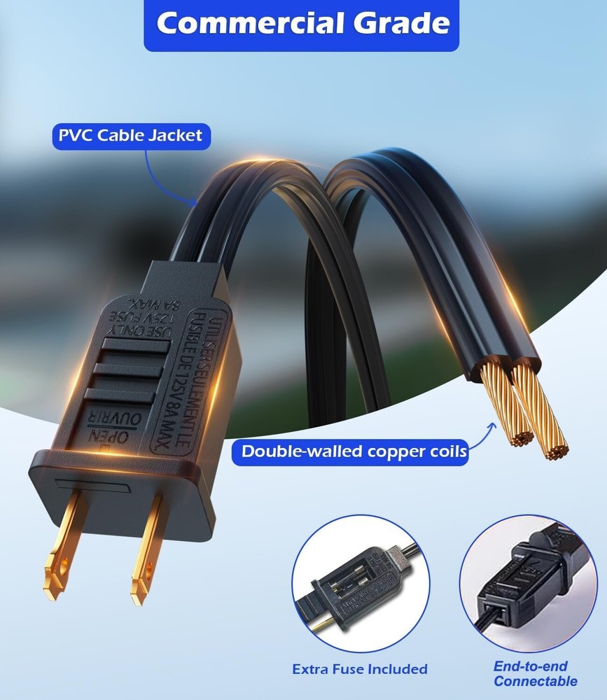 Outdoor String Lights - LED Dimmable ST38 Warm Edison Connectable String Lights