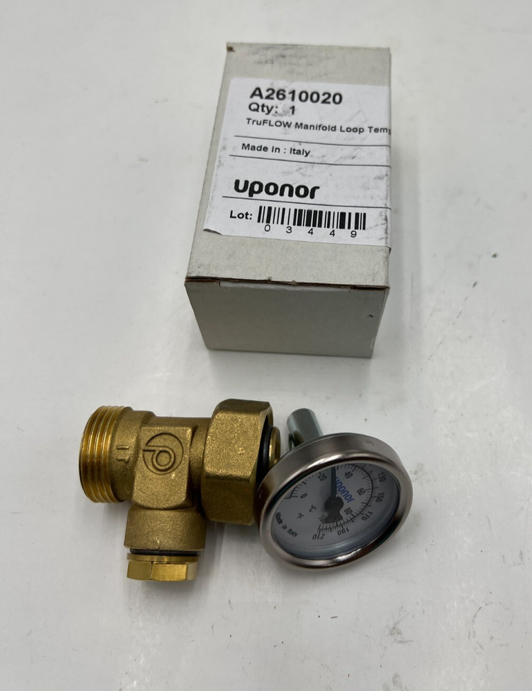 Uponor A2610020 TruFLOW Manifold Loop Temperature Nipple Thermometer