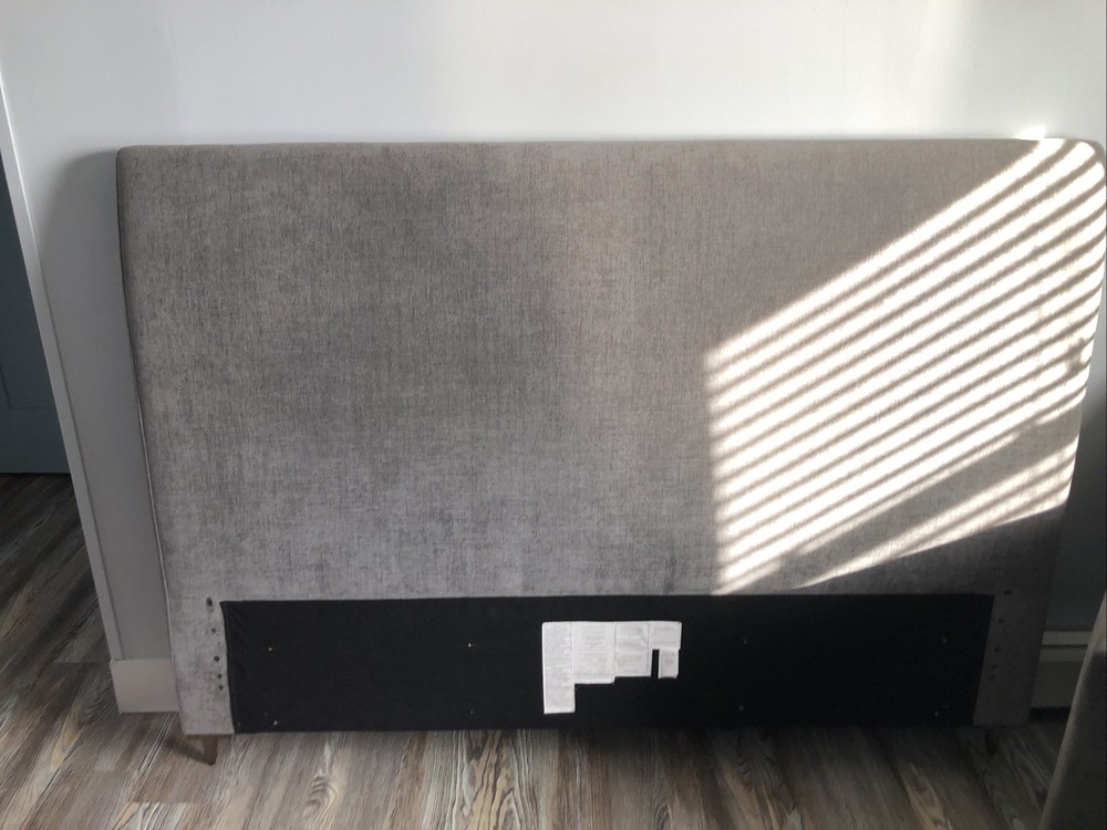 Grey Queen Bed Headboard