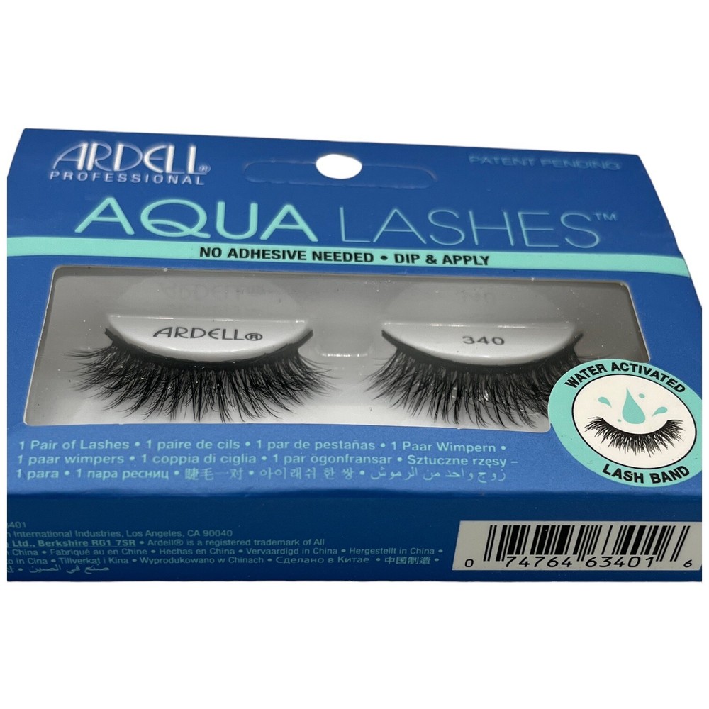 Ardell AQUA LASHES Water Activated # 340 False Eyelashes BLACK
