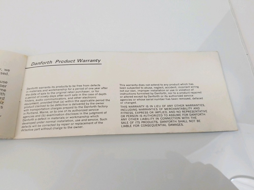 Vintage Danforth Corsair Compass Bracket Mount Instruction Manual C-357,383,390