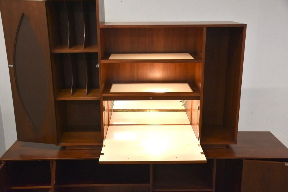 Refinished Walnut Vladimir Kagan Style Sideboard Credenza