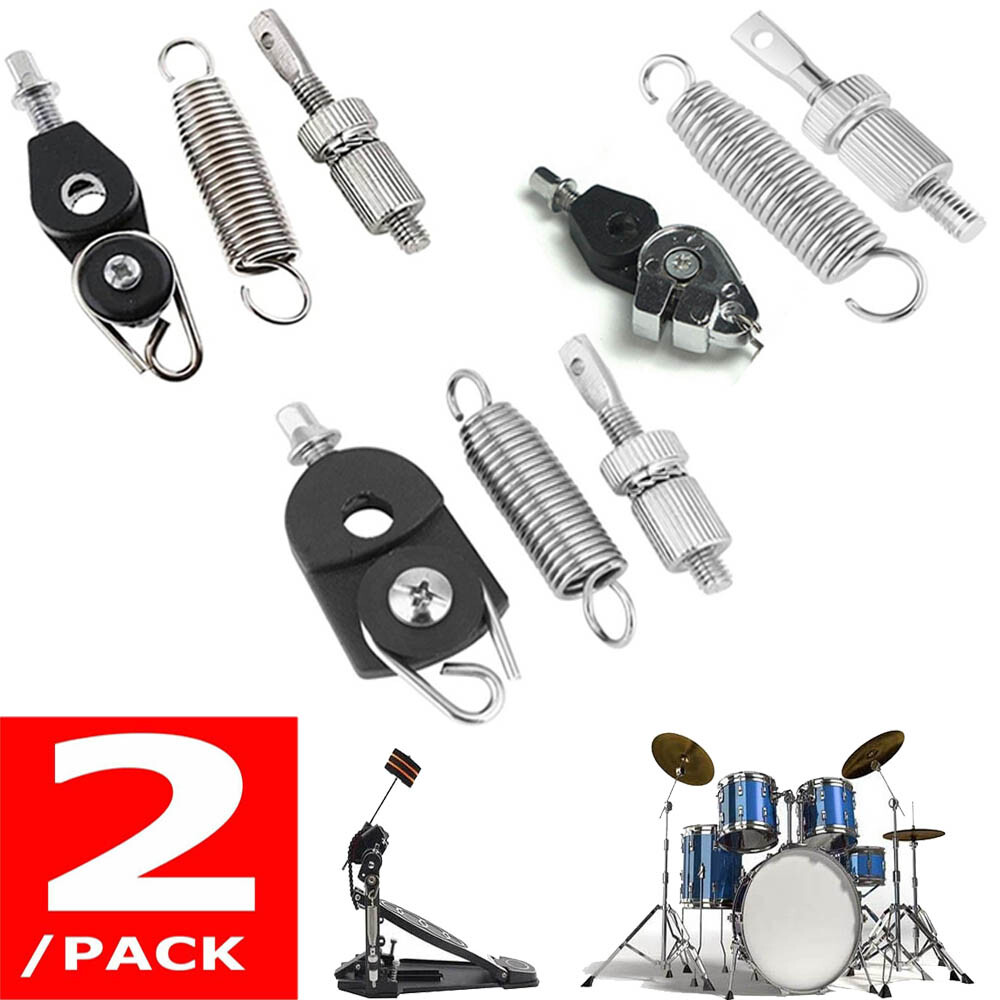 Replacement Bass Drum Foot Pedal Spring Assembly for Percussion Instrument 2Sets