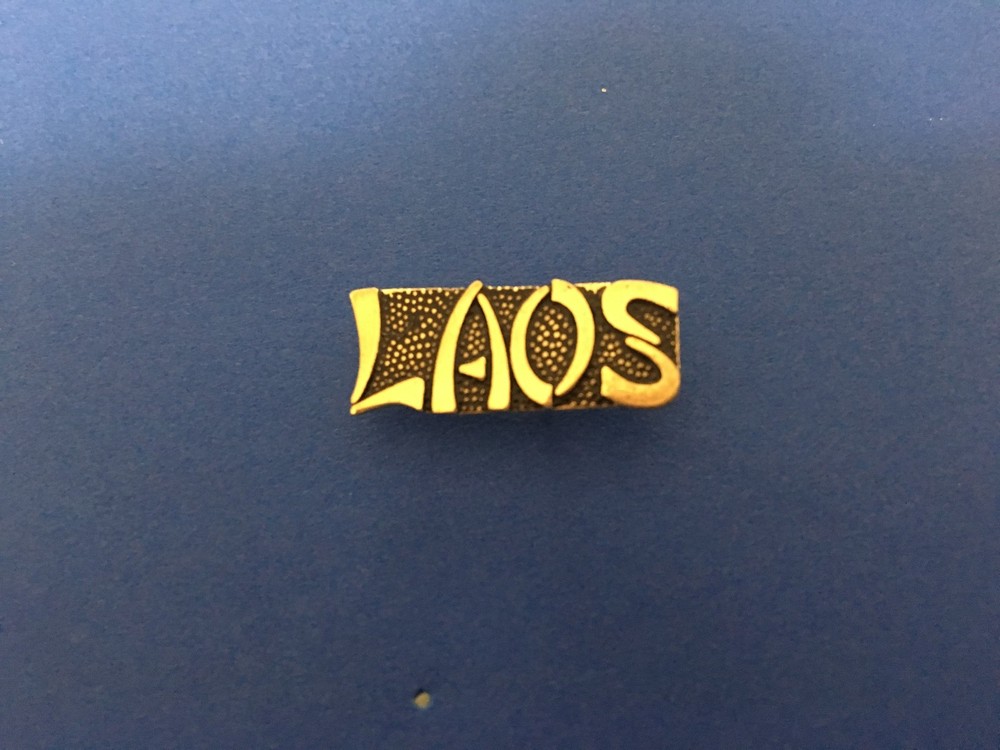 LAOS TEXT PIN