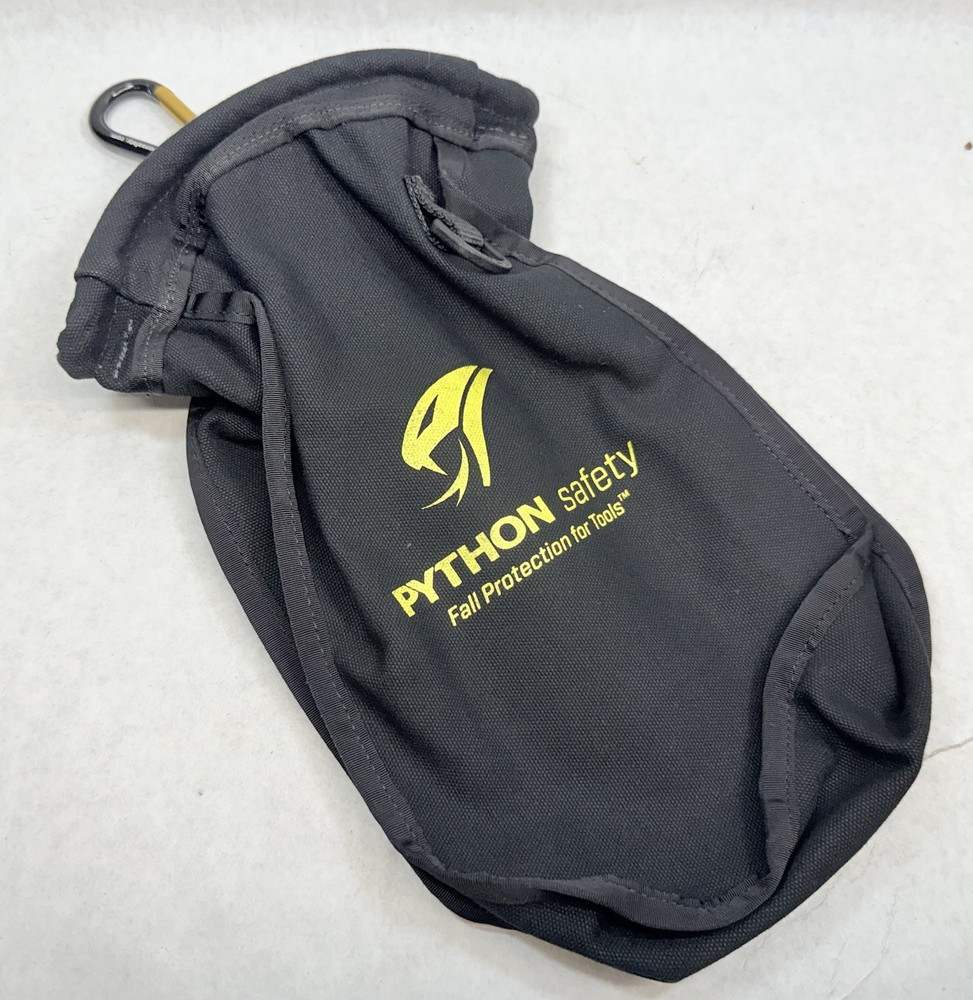 NEW Python Safety Small Parts Pouch, Fall Protection for Tools, Black Canvas