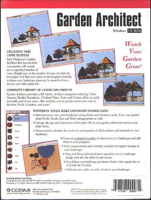 Garden Architect CD-ROM for Windows - NEW Sealed BOX