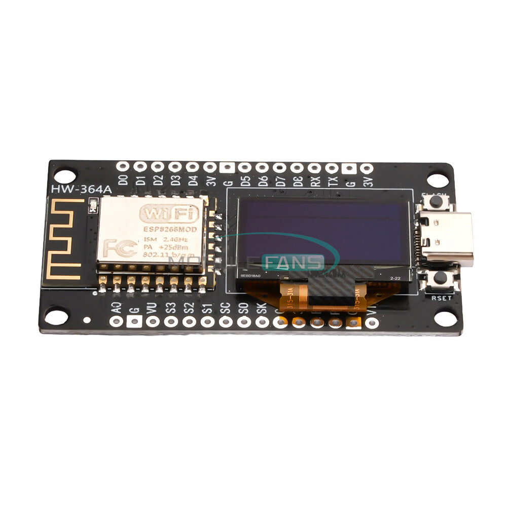 NodeMCU ESP8266 Development Board w/0.96"OLED Display CH340 Driver Module-