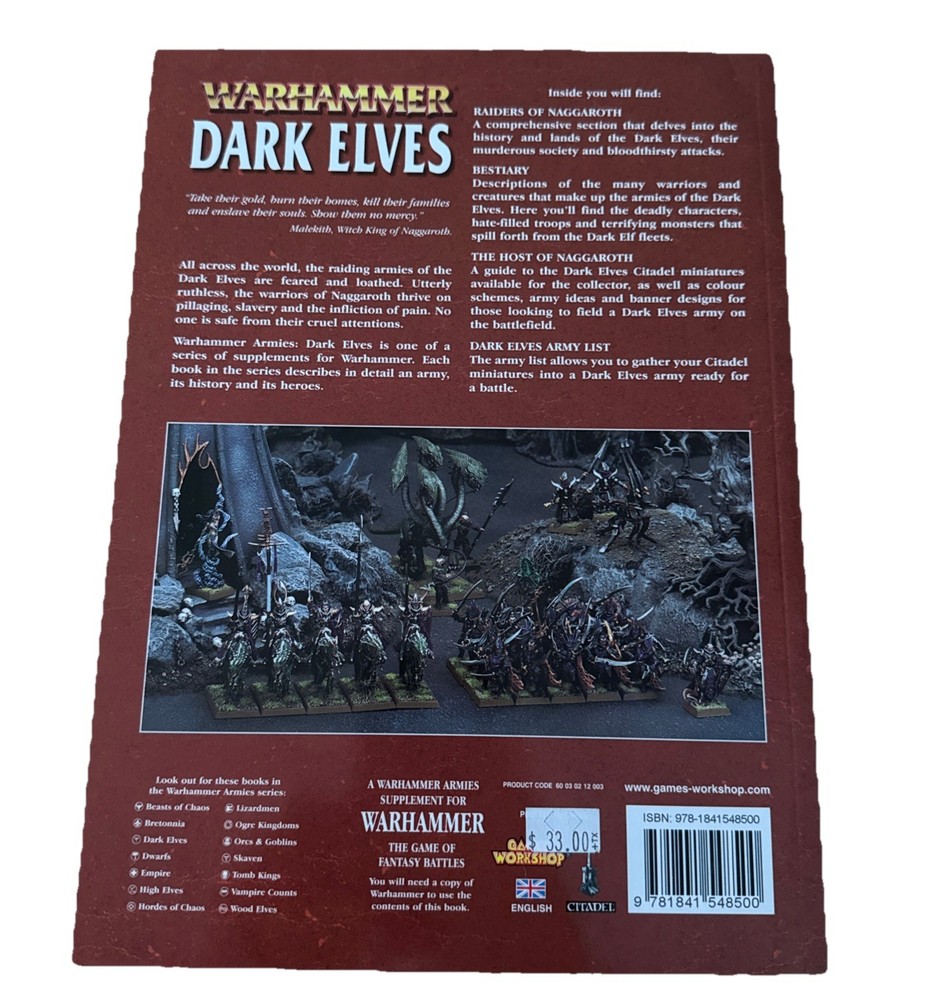Warhammer Fantasy Dark Elves Codex 2008 25A2194