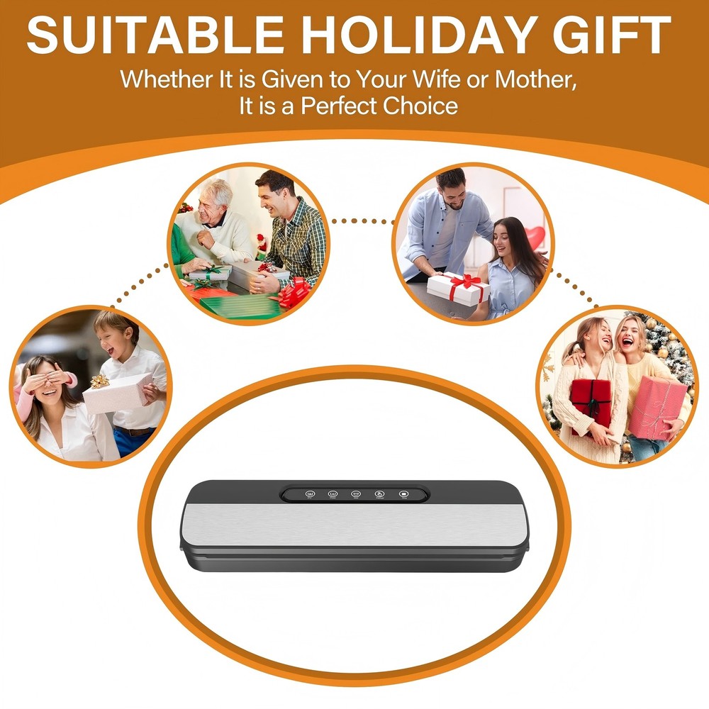 Automatic Food Vacuum Sealer, Silver,