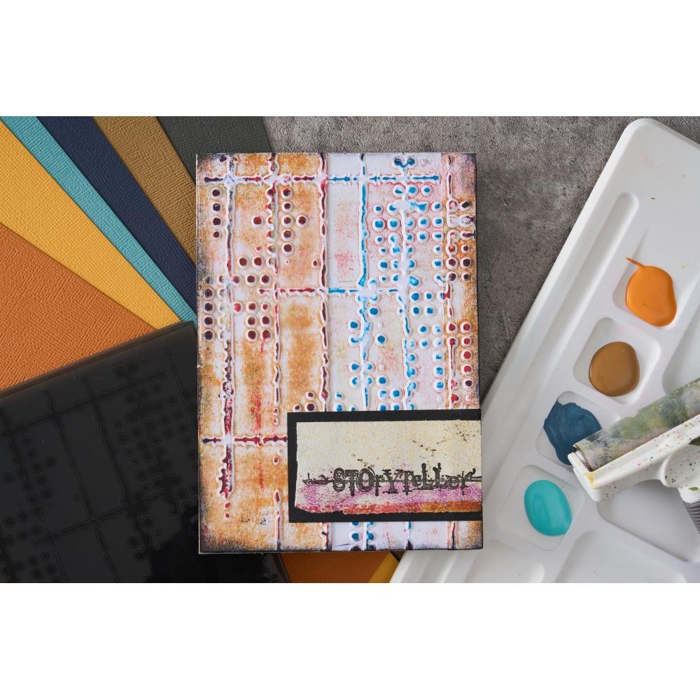 Sizzix Multi-Level Embossing Folder - Dot Matrix, 666904 by Seth Apter