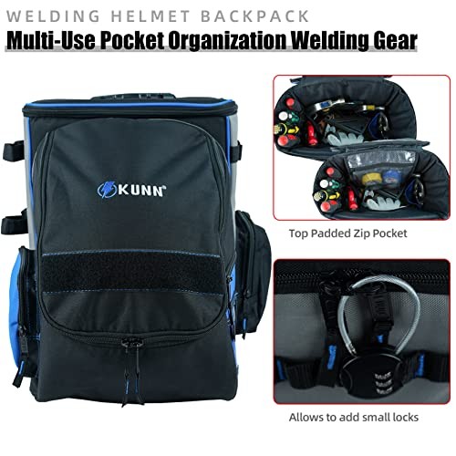 Welding-Backpack Multifunction Helmet-Bag - Ultimate Equipment Bag with Blue