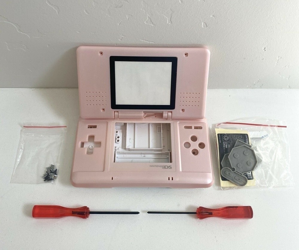 Replacement Housing for Original Nintendo DS Shell Screen Tools White Pink