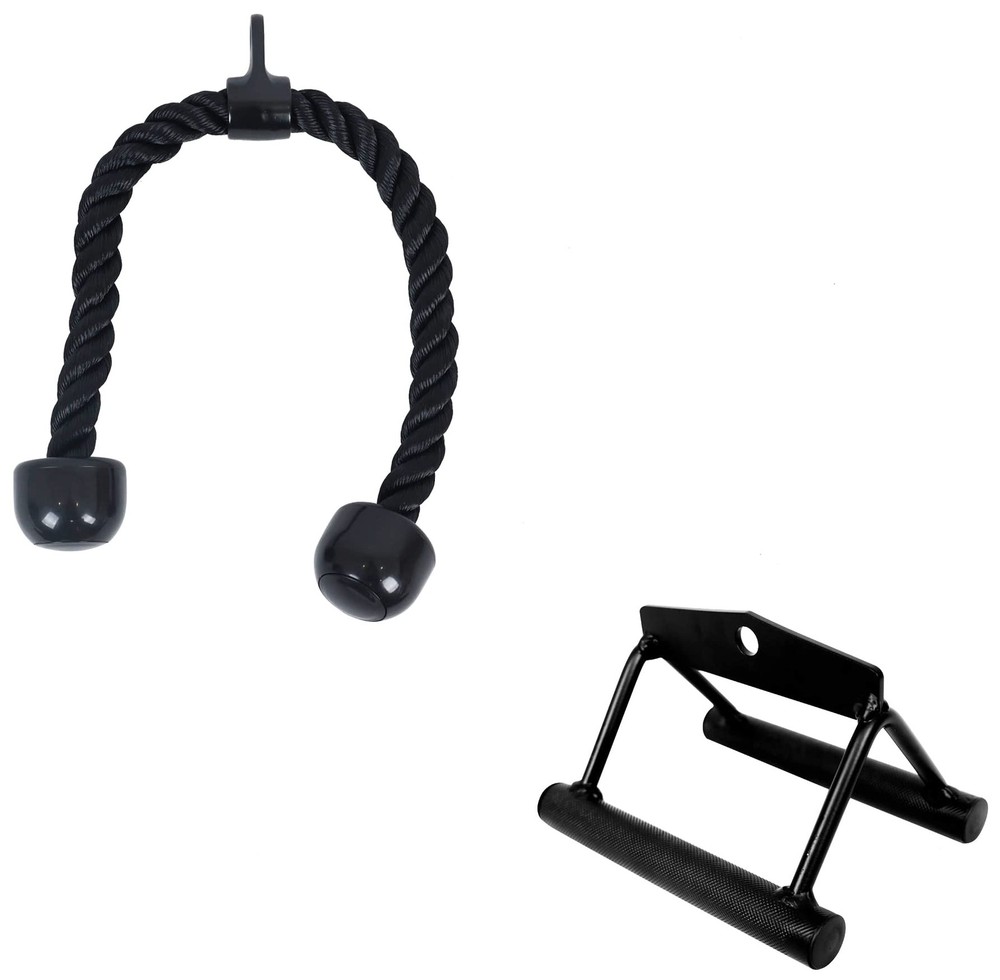 Tricep Press Down Cable Attachment, LAT Pulldown Attachment, Weight Machine A...
