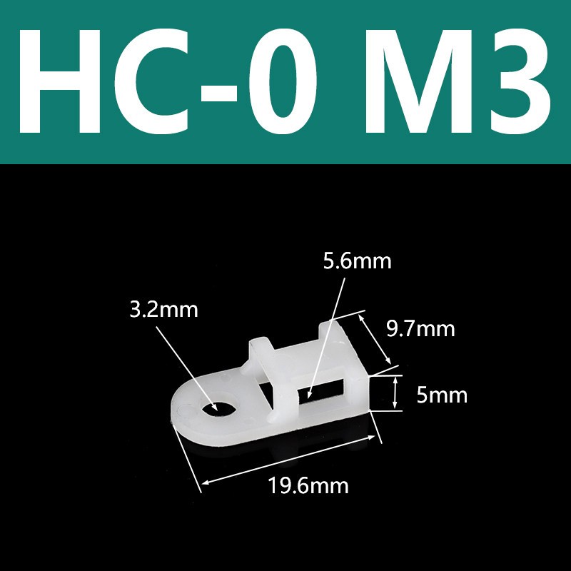 Cable Tie Base Screw Mount Cable Base Tie Wire Clips Clamps Holder White/Black